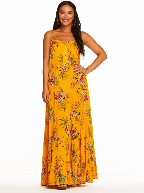 Alanis Tier Dress In Tropical Oasis<Jessica Simpson Online