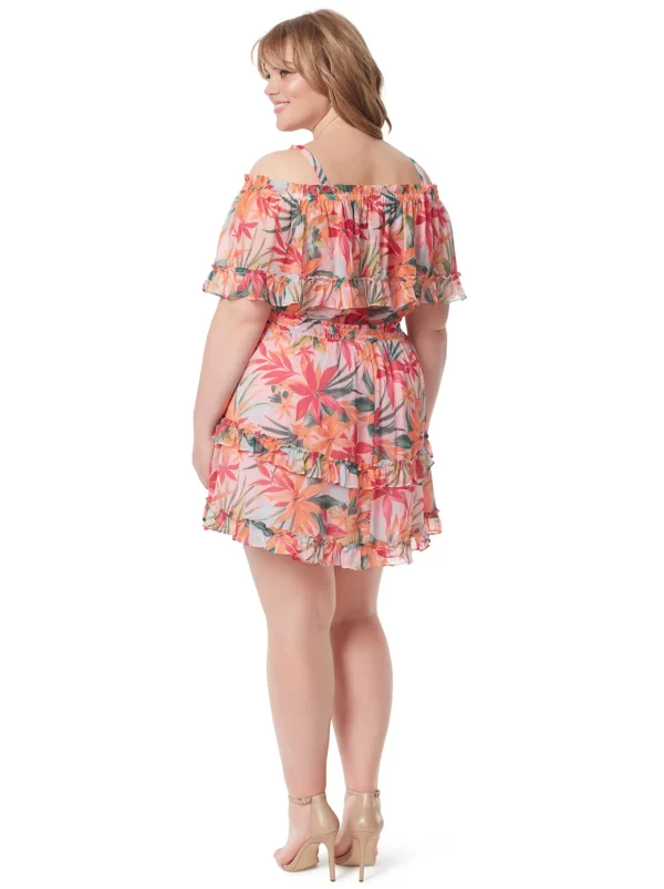 Amaya Ruffle Dress In Floral Canopy<Jessica Simpson Flash Sale