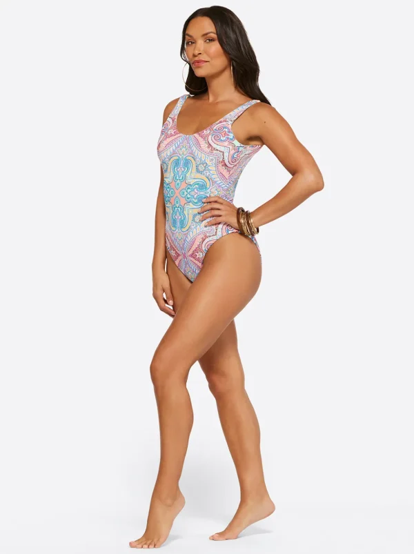 In Rio Reversible One Piece In Cool Multi<Jessica Simpson Cheap