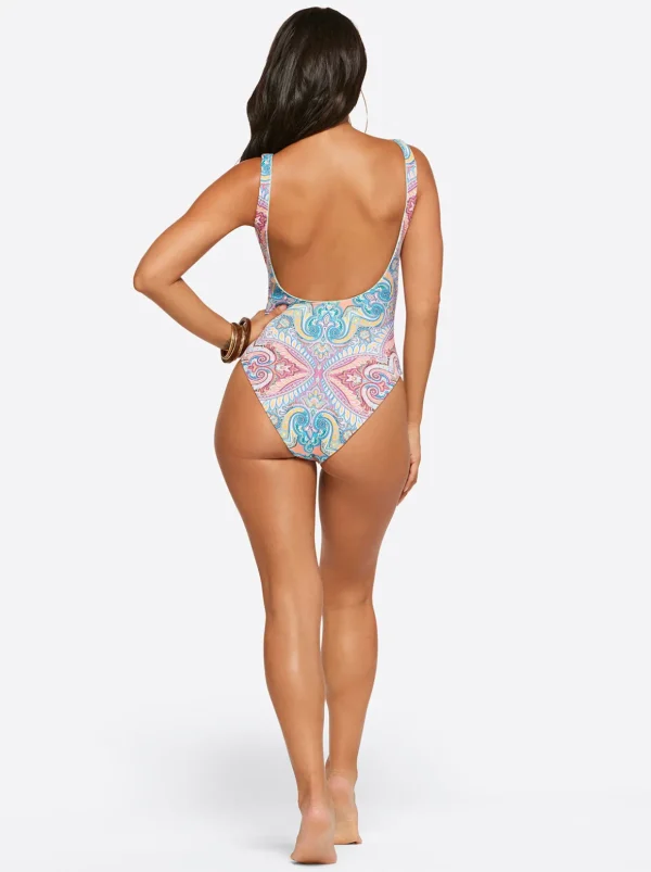 In Rio Reversible One Piece In Cool Multi<Jessica Simpson Cheap