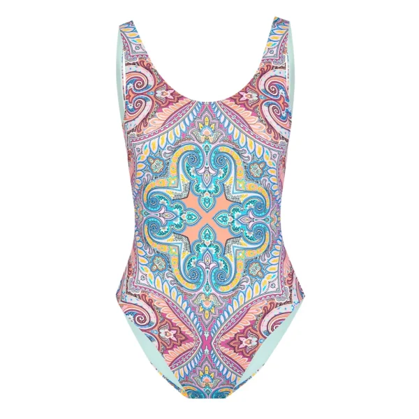 In Rio Reversible One Piece In Cool Multi<Jessica Simpson Cheap