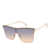 Chic Metal Square Shield Sunglasses In Nude & Rose Gold<Jessica Simpson Clearance