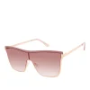 Chic Metal Square Shield Sunglasses In Rose Gold & Rose<Jessica Simpson Flash Sale