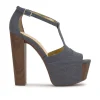 Dany T-strap Platform Sandal In Denim<Jessica Simpson New