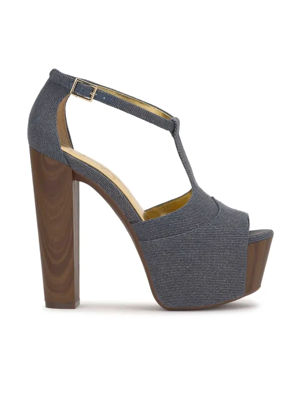 Dany T-strap Platform Sandal In Denim<Jessica Simpson New