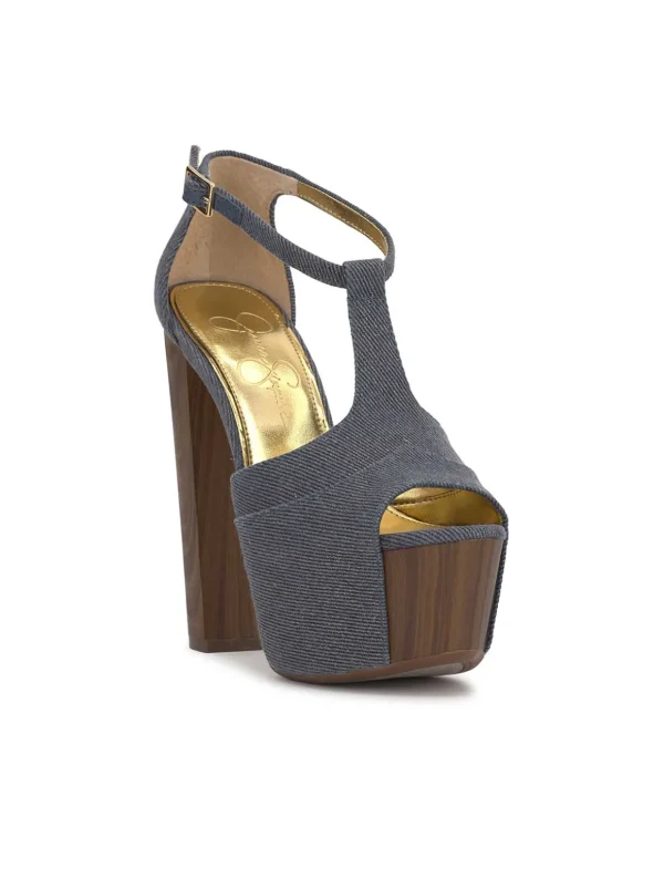 Dany T-strap Platform Sandal In Denim<Jessica Simpson New