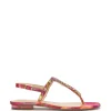 Dehna Embellished Sandal In Red Combo<Jessica Simpson Outlet