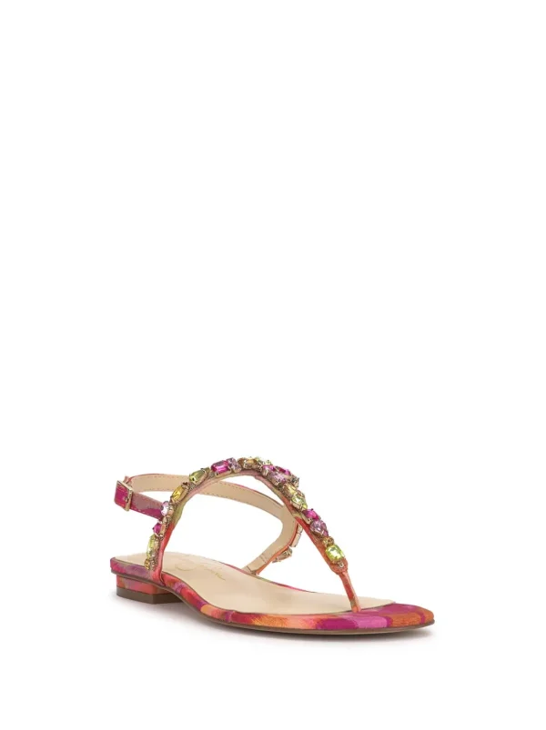 Dehna Embellished Sandal In Red Combo<Jessica Simpson Outlet