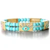 Evil Eye Turquoise Bead Stretch Bracelet<Jessica Simpson Outlet