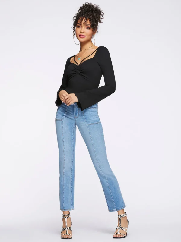 Flirt High Rise Straight Crop In <Jessica Simpson Flash Sale