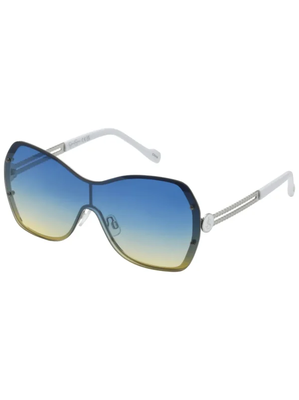 Frameless Metal Shield Sunglasses In & White<Jessica Simpson Outlet