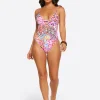 Plunge One Piece In Pink Multi<Jessica Simpson Hot