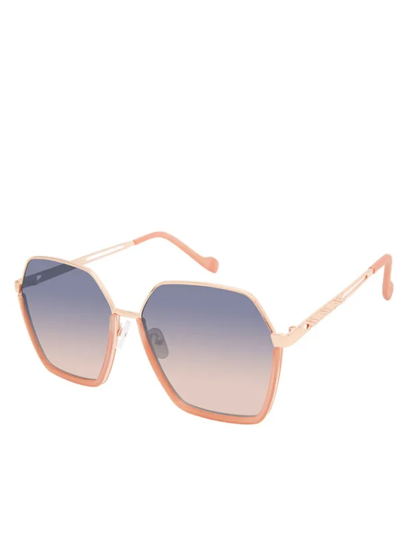 Geometric Metal Sunglasses In Rose Gold<Jessica Simpson Discount