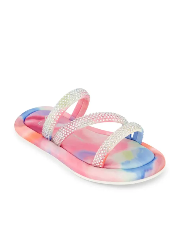 Girls' Kaylen Strap Slippers In Tie Dye<Jessica Simpson New