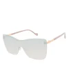 Glamorous Frameless Shield Sunglasses In Rose Gold<Jessica Simpson Store