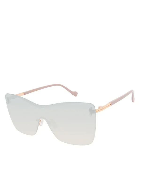 Glamorous Frameless Shield Sunglasses In Rose Gold<Jessica Simpson Store