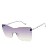 Glamorous Frameless Shield Sunglasses In Silver & Grey<Jessica Simpson Store