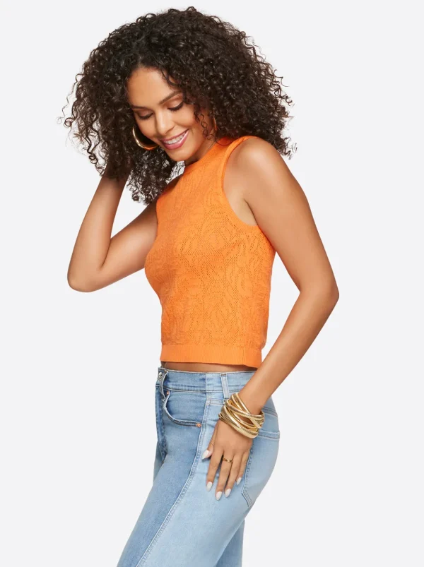 Ivy Mesh Tank In Orange<Jessica Simpson Shop