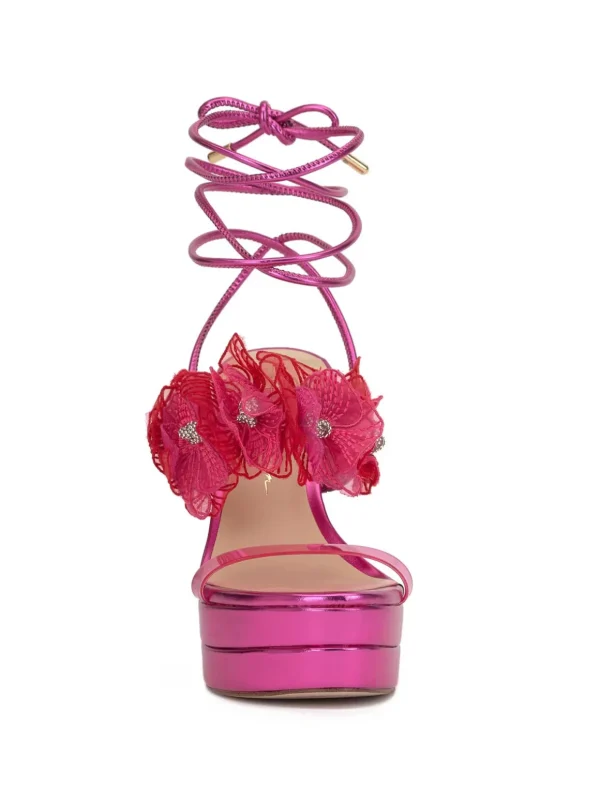 Iyla Flower Double Platform Sandal In Pink<Jessica Simpson Clearance