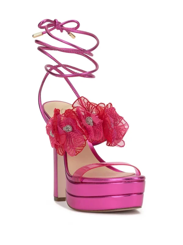 Iyla Flower Double Platform Sandal In Pink<Jessica Simpson Clearance