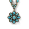 Large Turquoise Stone Flower Necklace In <Jessica Simpson Discount