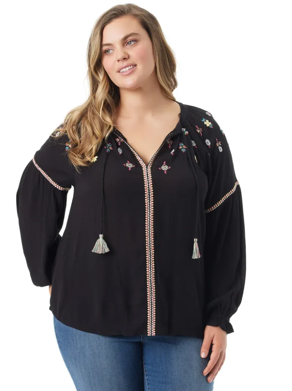 Lissy Embellished Top In <Jessica Simpson Hot