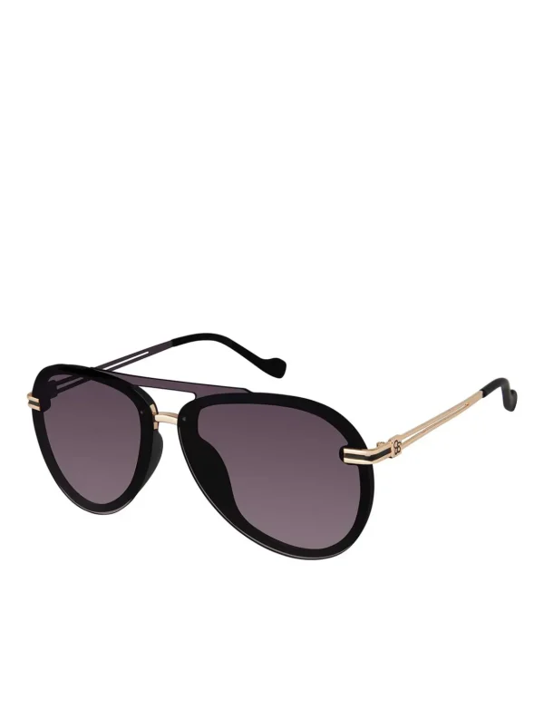 Metal Aviator Sunglasses In Smoke Matte <Jessica Simpson Fashion