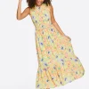 Mira Tiered Ruffle Maxi Dress In <Jessica Simpson Hot