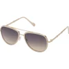 Modern Metal Aviator Sunglasses In Gold & Cream<Jessica Simpson New