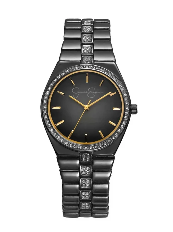 Mother Of Pearl Dial Crystal Bracelet Watch In <Jessica Simpson Store