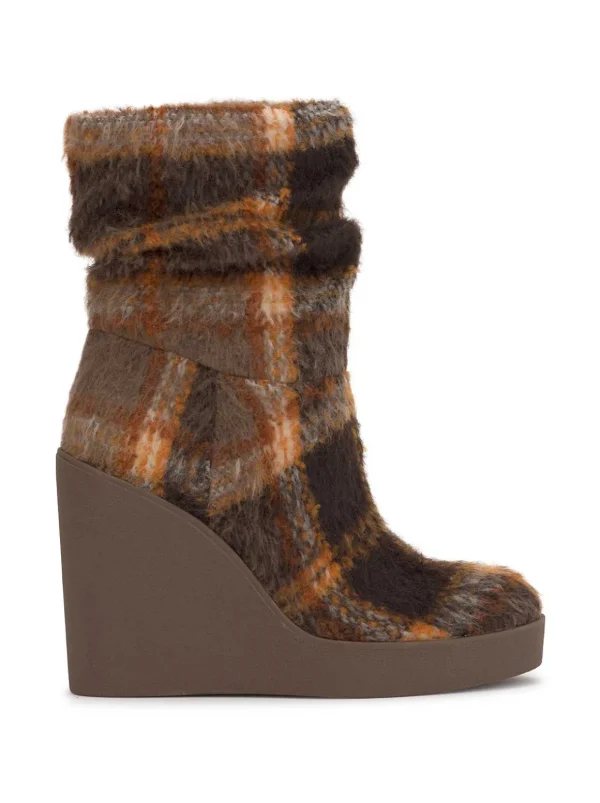 Mynette Slouch Wedge Bootie In Mocha Combo<Jessica Simpson Best