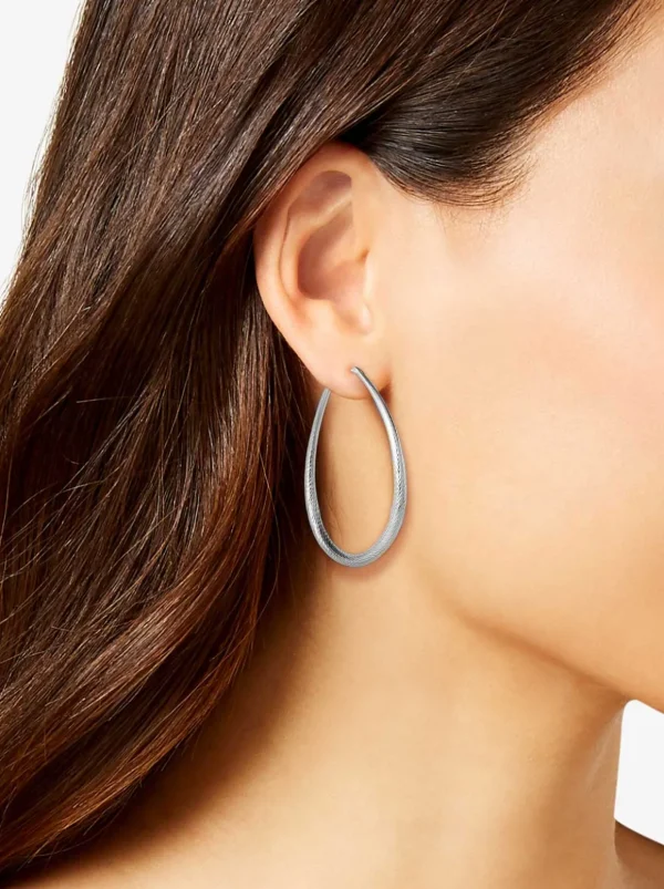 Oval Textured Hoop Earrings In <Jessica Simpson Best Sale