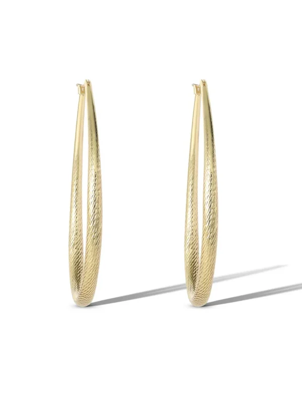 Oval Textured Hoop Earrings In <Jessica Simpson Discount