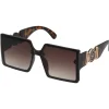 Oversized Metal Accent Square Sunglasses In Matte <Jessica Simpson Discount