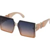 Oversized Metal Accent Square Sunglasses In Matte <Jessica Simpson Discount