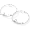 Personalized Hoop Earrings In Sterling Silver<Jessica Simpson Discount