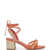 Prim Woven Block Heel Sandal In Orange<Jessica Simpson Best