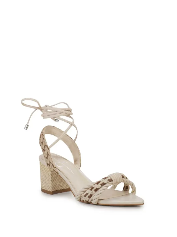 Prim Woven Block Heel Sandal In <Jessica Simpson Cheap