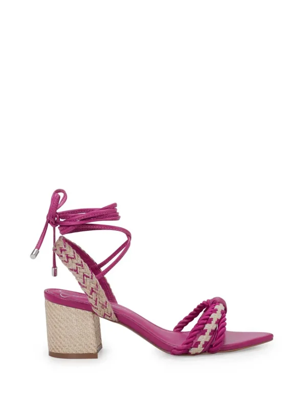 Prim Woven Block Heel Sandal In Pink<Jessica Simpson Fashion