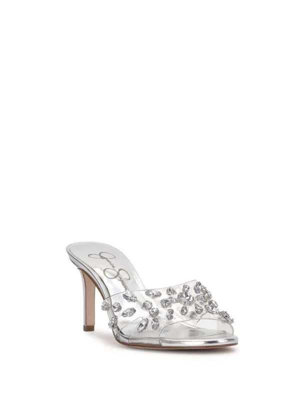 Primana Lucite Mule In Silver<Jessica Simpson Best