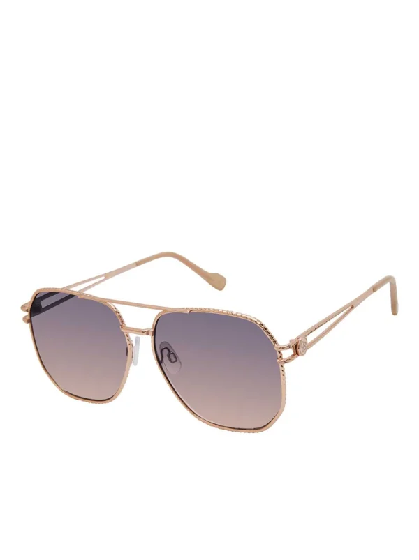 Roped Metal Geometric Aviator Sunglasses In <Jessica Simpson Best