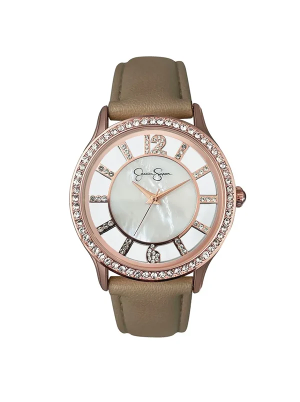 Rose Tone Genuine Mother Of Pearl Strap Watch<Jessica Simpson Flash Sale