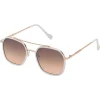 Square Metal Aviator Pilot Sunglasses In Rose Gold & White<Jessica Simpson Sale