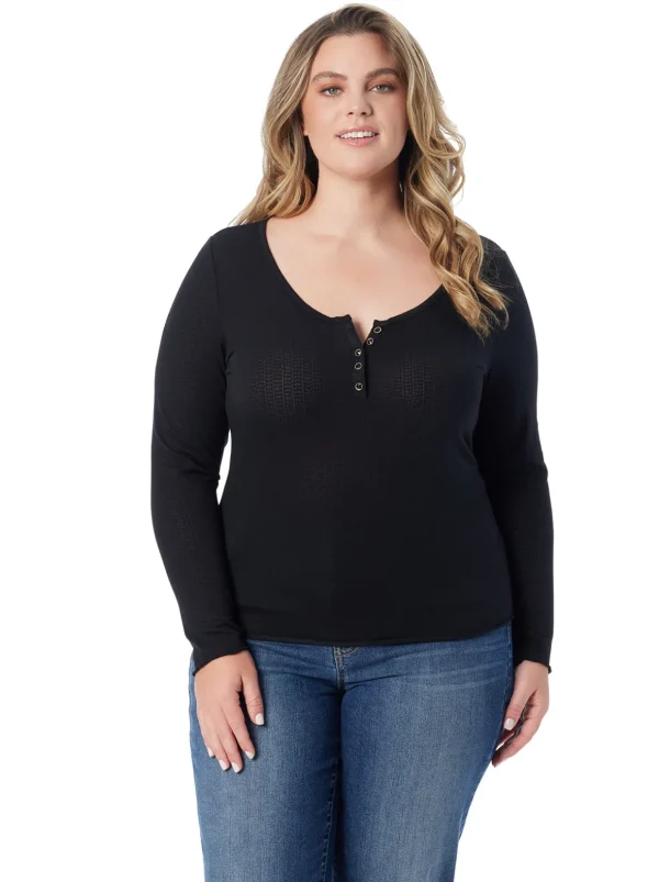 Tahani Henley Top In <Jessica Simpson Best