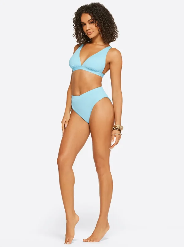 Textured Solids V Front High Waisted Bottom In <Jessica Simpson Discount