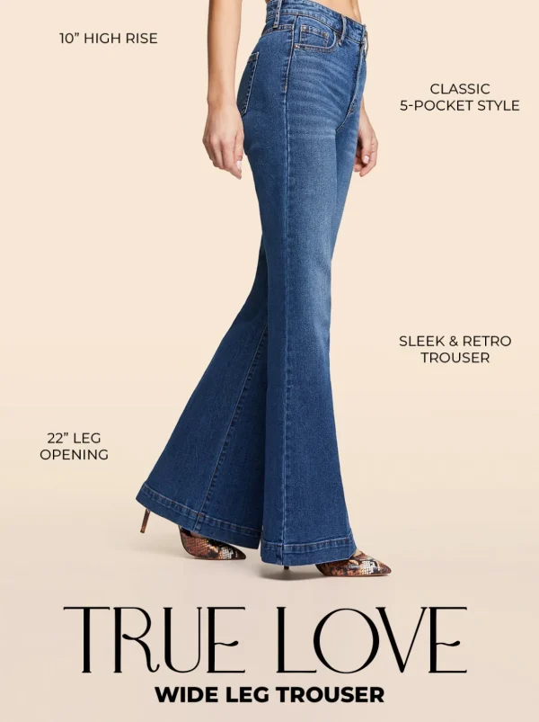 True Love Wide Leg Trouser Jeans In <Jessica Simpson Cheap