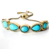 Turquoise Stone Slider Bracelet In <Jessica Simpson Flash Sale