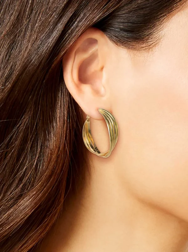 Twisted Layered Hoop Earrings In <Jessica Simpson Cheap